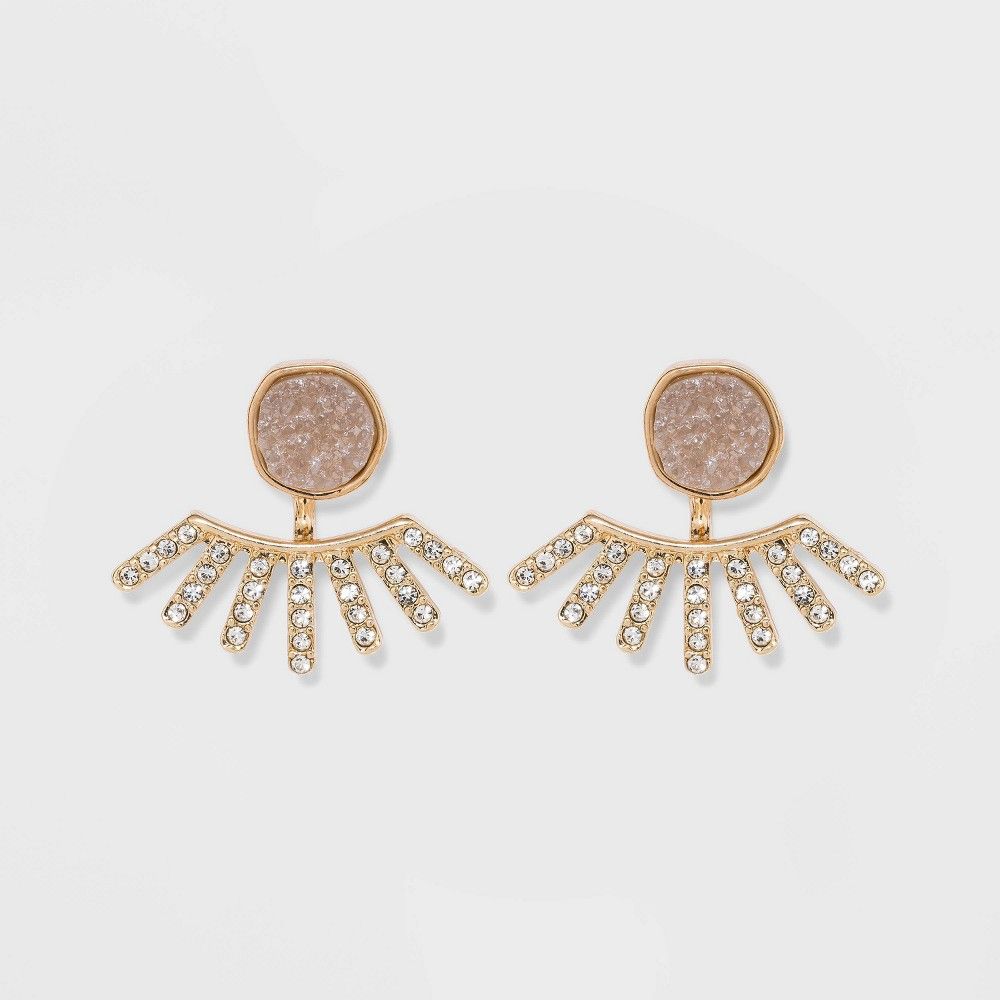 SUGARFIX by BaubleBar Crystal Ear Jackets with Druzy - Light | Target