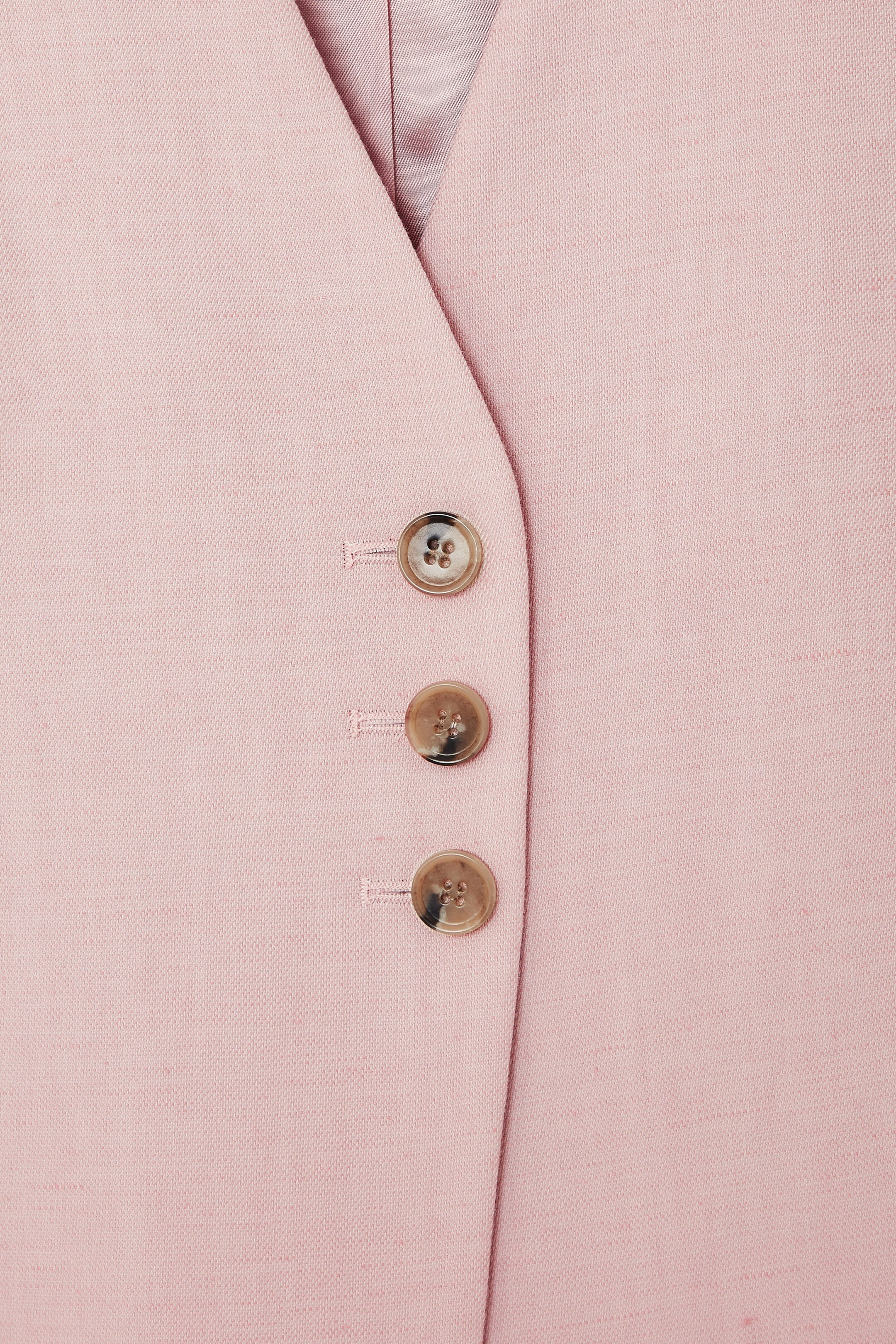 LONGLINE LINEN-BLEND WAISTCOAT - DUSTY PINK | COS (AU)