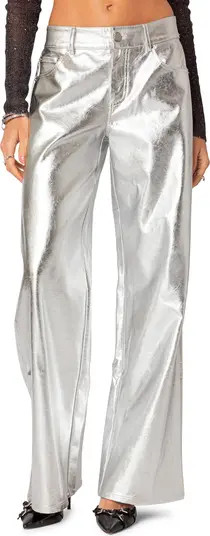 Kim Metallic Faux Leather Pants | Nordstrom