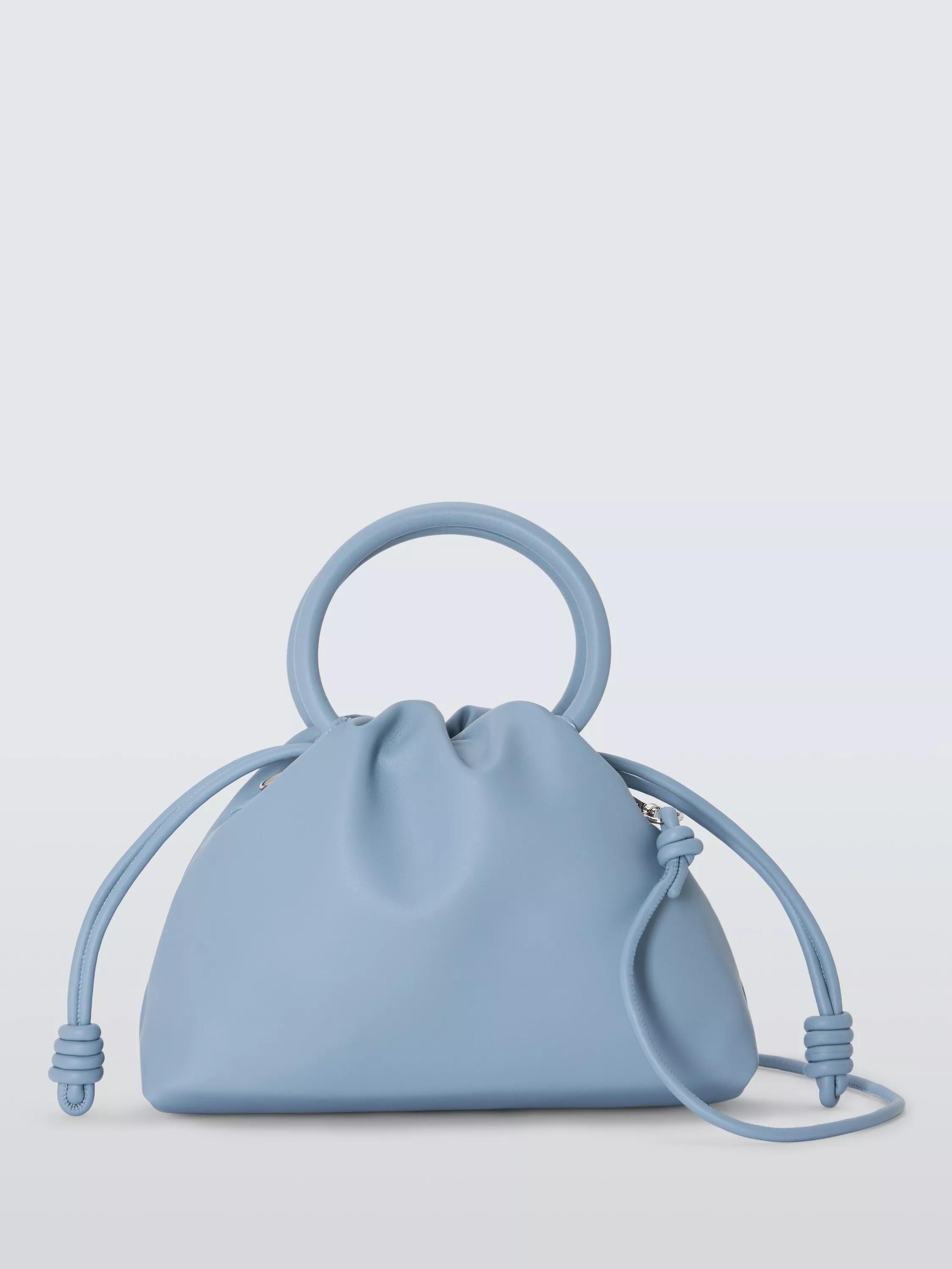John Lewis ANYDAYFaux Leather Drawstring Grab Bag, Blue | John Lewis (UK)