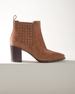 Suede Studded Short Boots | White House Black Market