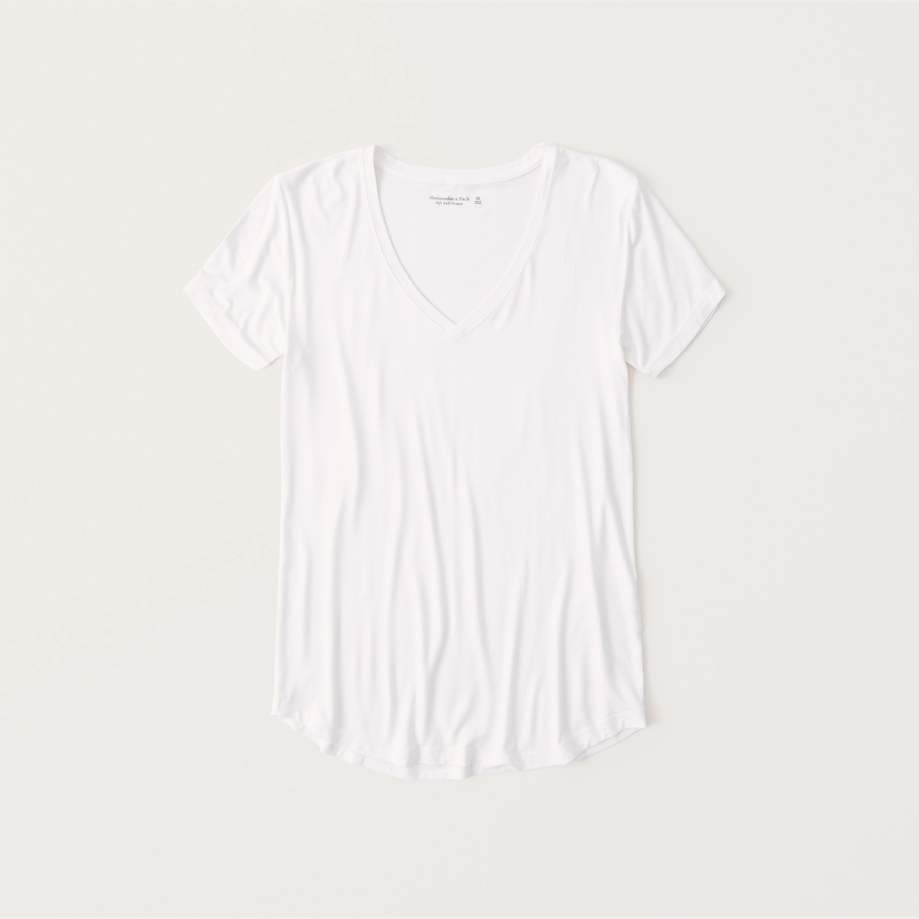 V-Neck Drapey Legging Tee | Abercrombie & Fitch (US)