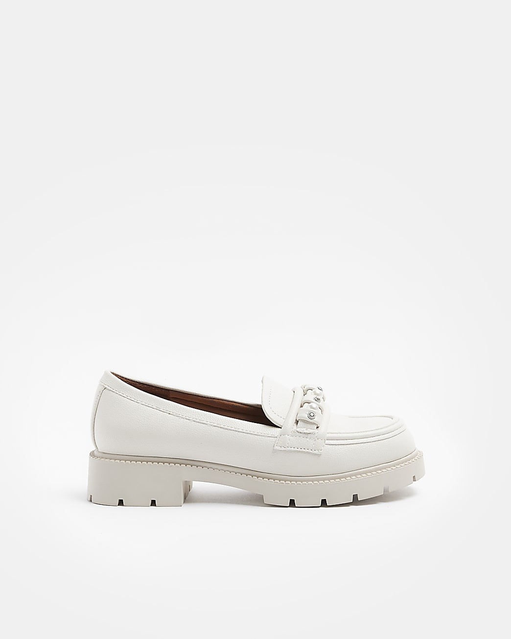 Cream Pearl Chunky Loafers | River Island (UK & IE)
