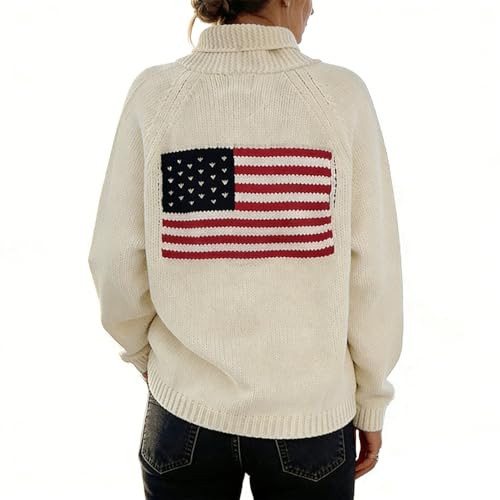 Women Y2k American Flag Pattern Sweater Solid Color Fourth of July Cardigan Patriotic Knic USA Bu... | Amazon (US)