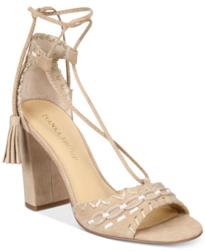Ivanka Trump Karita Lace-Up Block-Heel Sandals Women's Shoes | Macys (US)