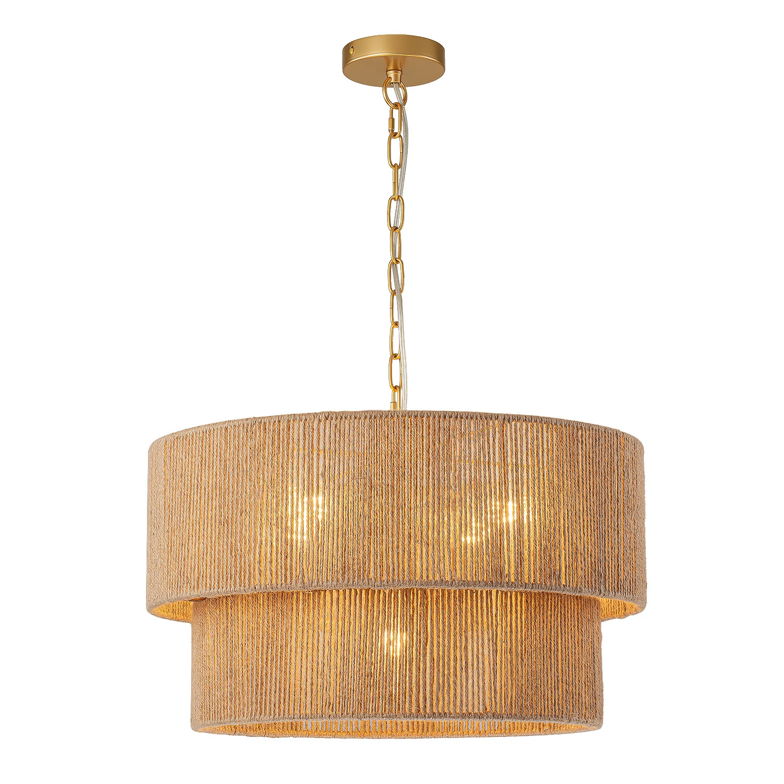 Stutz Rattan 5-Lights Hand-Woven Hemp Rope Pendant Chandelier | Wayfair North America