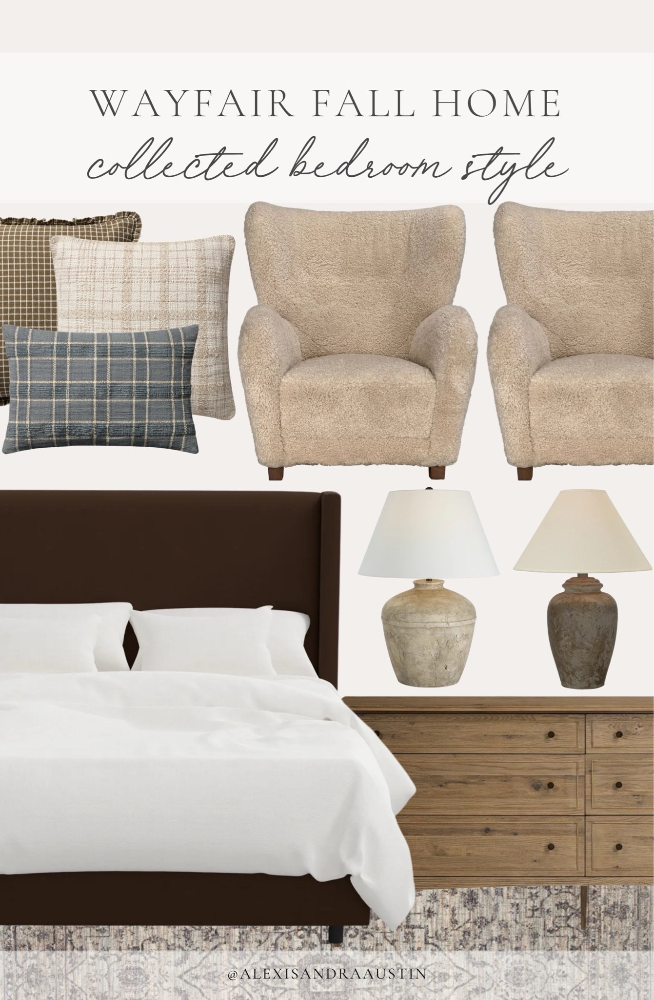 #ad rounding up all of my favorite @wayfair finds around the bedroom for a cozy, timeless fall look.

Create a space that you love year round with quality furniture staples. I love adding seasonal accents for a refreshed, fall space that gives all the collected and inspired vibes with warm texture, pattern, and layers.

#Wayfair #WayfairPartner

Home finds, neutral home inspo, collected style, fall refresh, bedroom refresh, timeless home details, linen upholstered bed, dresser details, neutral wood tones, cozy accent chair, throw pillow details, statement lamp, vintage style accent chair, Wayfair, shop the look!

#LTKSeasonal #LTKHome