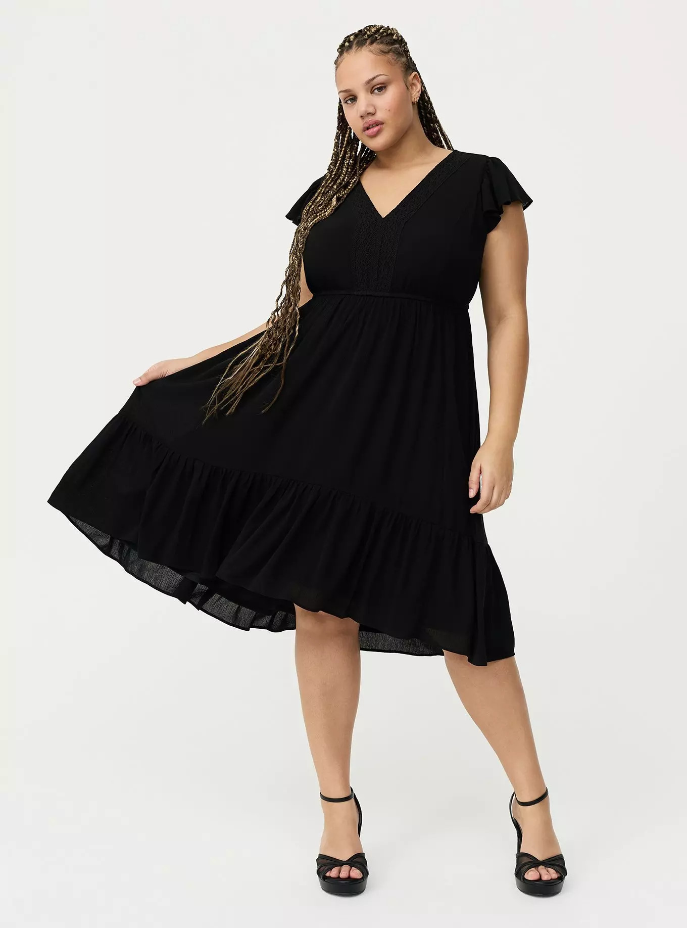 Lace Trim Midi Dress | Torrid (US & Canada)