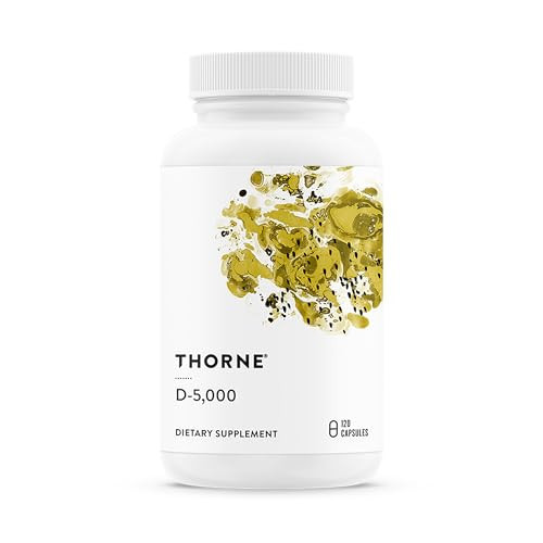 THORNE Vitamin D-5,000, Vitamin D3 Supplement, 5,000 IU, 120 Capsules | Amazon (US)