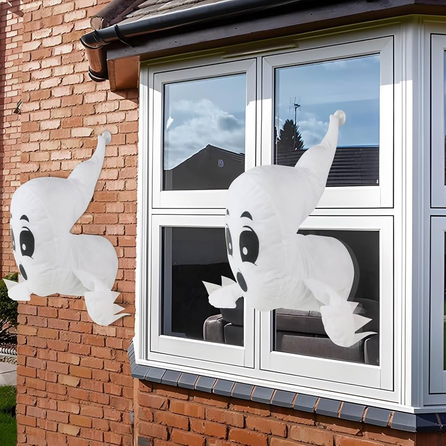 Window Crasher Ghosts-Halloween Window Decorations-Also Walll Decoration Hanging Ghost Outdoor In... | Amazon (US)