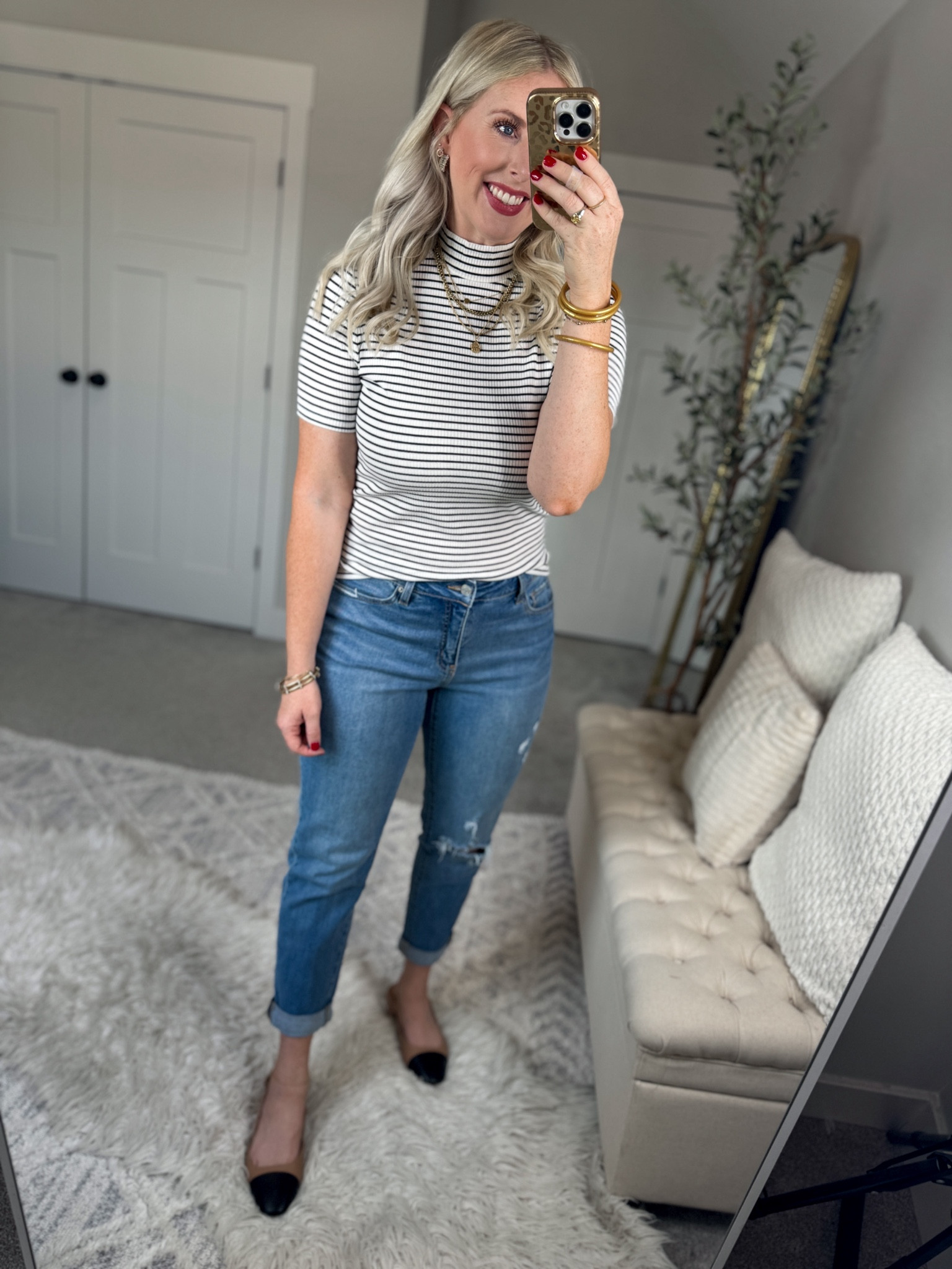 Weekend Walmart Wins try on
Striped mock neck- medium 
Jeans- TTS

#walmartpartner #walmartfashion @walmartfashion

#LTKFindsUnder50 #LTKShoeCrush #LTKxWalmart