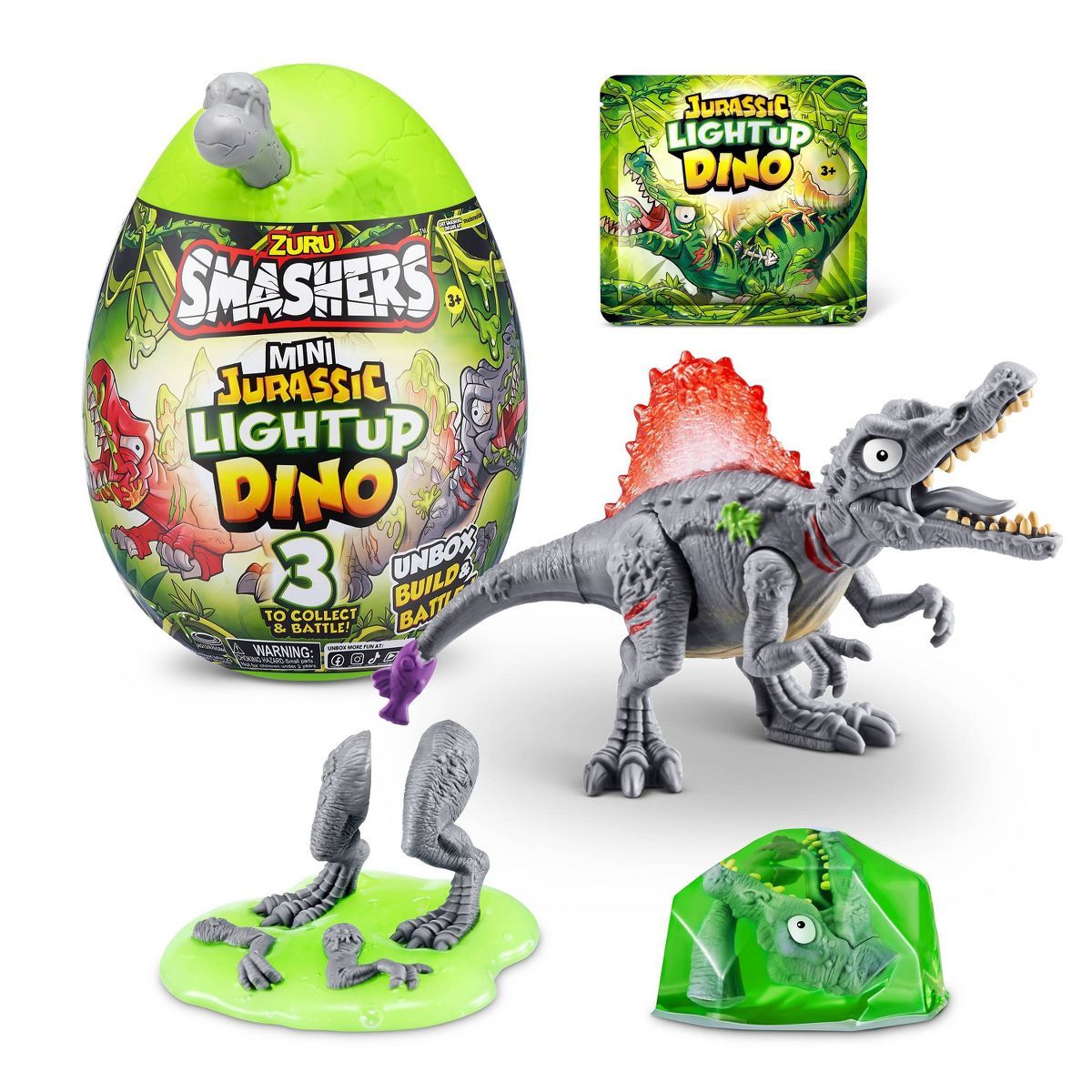Smashers Jurassic Light-Up Dino Surprise Egg Mini Figure Set | Target