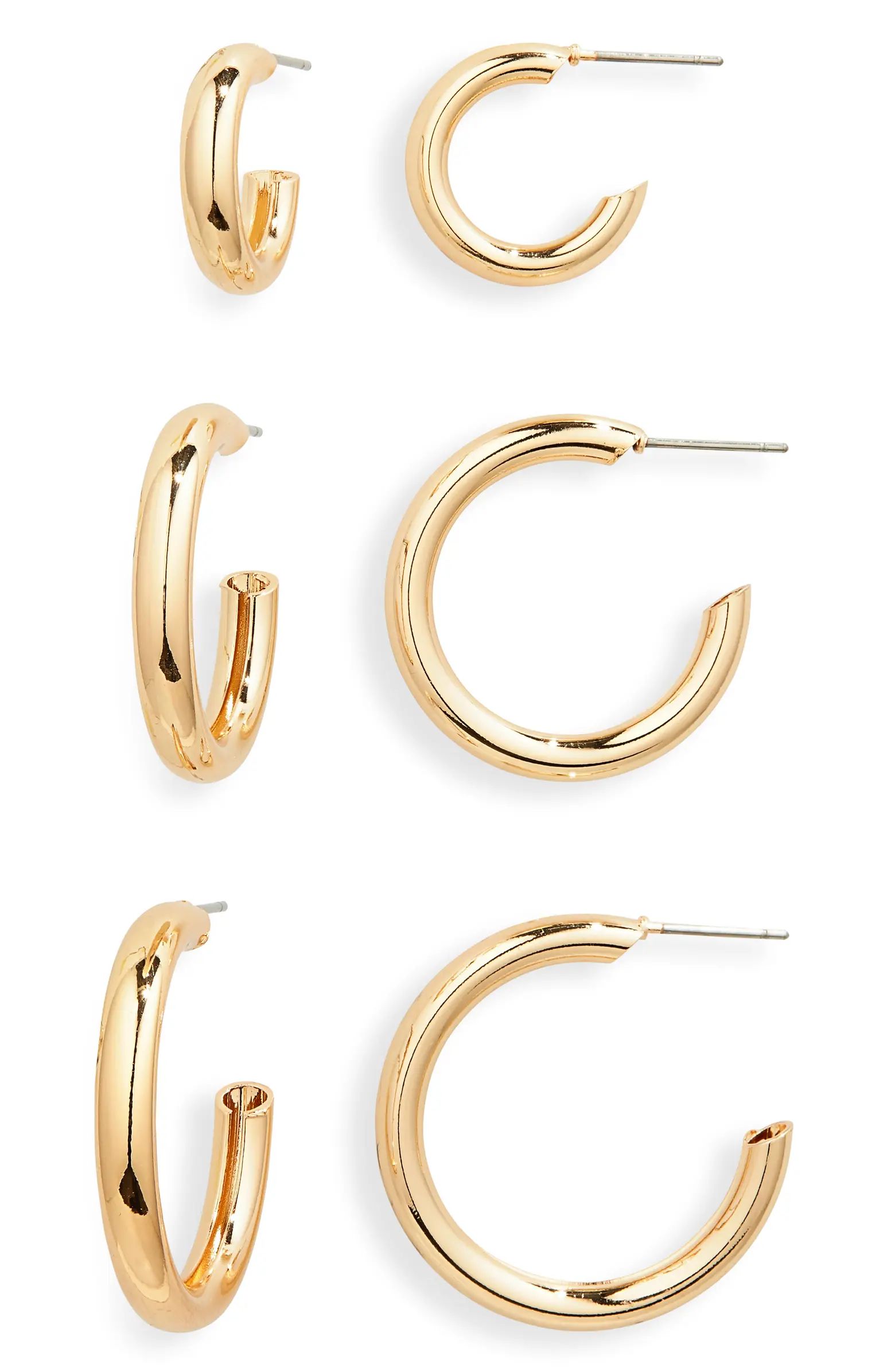 BP. Set of 3 Hoop Earrings | Nordstrom | Nordstrom