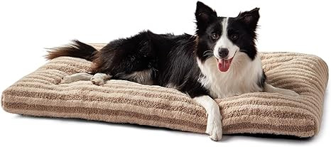 Washable Dog Bed Large Sized Dogs, Deluxe Dog Crate Beds Comfy Fluffy Kennel Pad Anti-Slip Pet Sl... | Amazon (US)