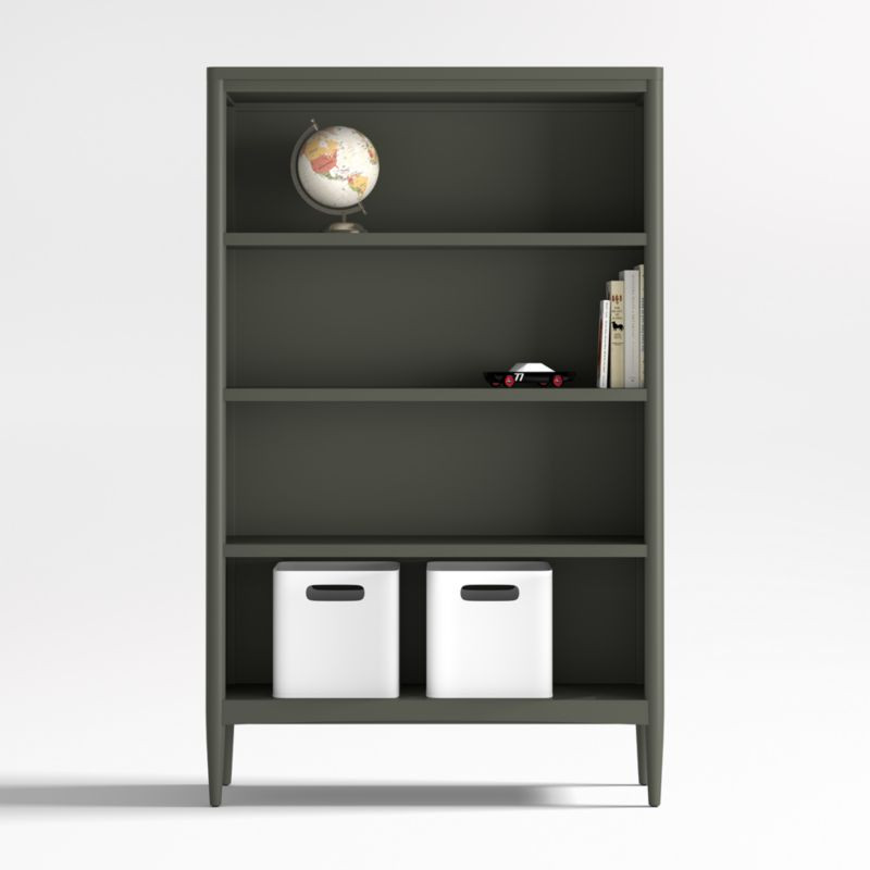 Hampshire Tall Olive Green Wood 4-Shelf Kids Bookcase + Reviews | Crate & Kids | Crate & Barrel