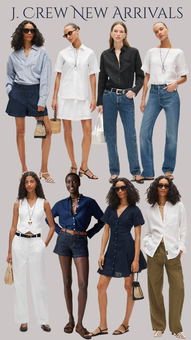 J. Crew new arrivals for an effortlessly polished look!
....................
J. Crew dress j. Crew jeans white pants shirt dress navy dress graduation dress button down shirt collared shirt workwear work look work outfit business casual summer capsule wardrobe a line shorts a-line shorts Jean shorts denim shorts Anthropologie dupe Ralph Lauren aesthetic preppy outfit casual dinner outfit travel looks chic outfits olive pants linen dress linen shirt linen skirt midi skirt nautical look cashmere sweater kick crop jeans lock crop pants white jeans stripped pants

#LTKOver40 #LTKWorkwear #LTKTravel