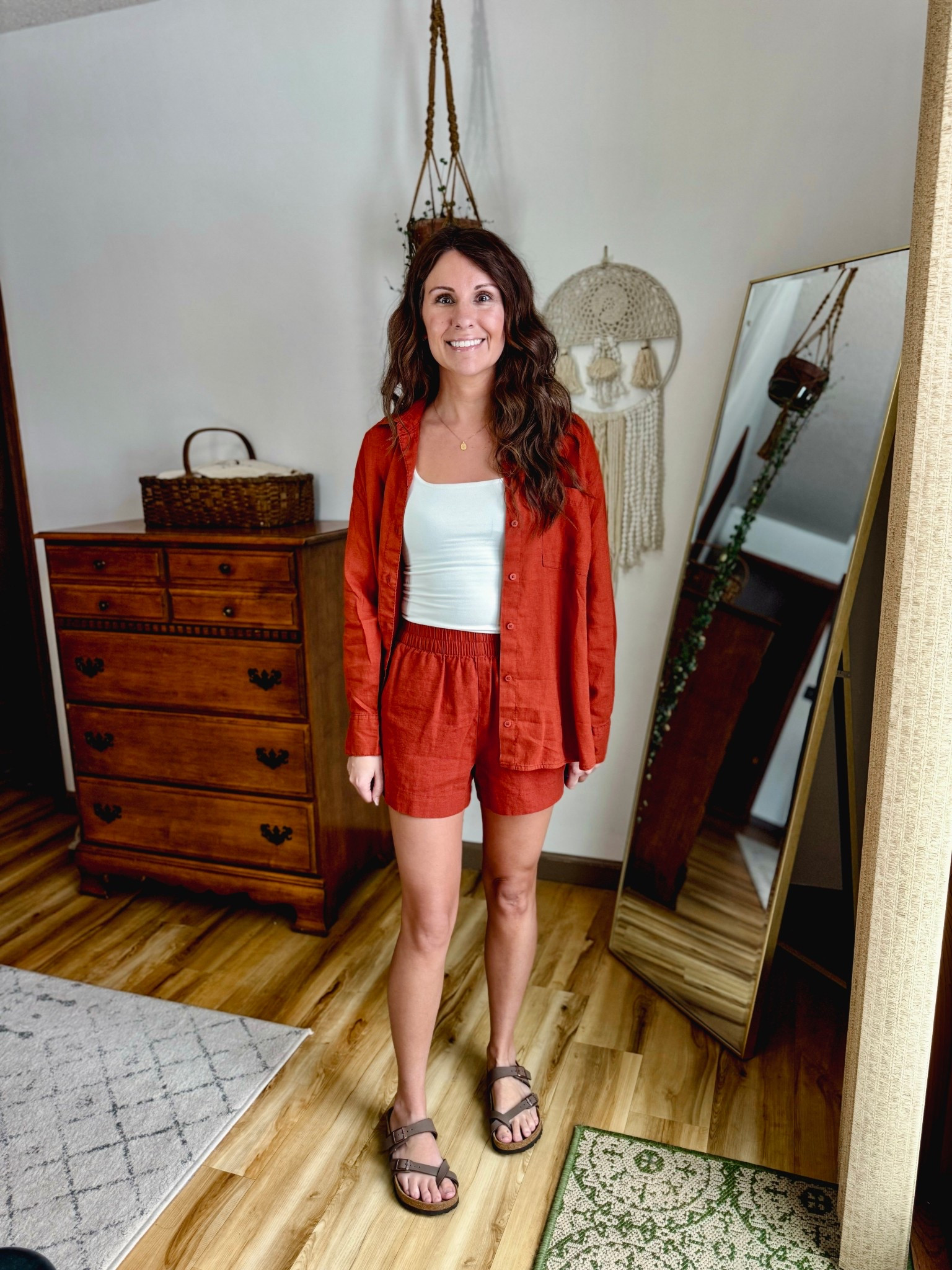 Linked a bunch of matching sets here!!


xxs in the shorts and small petite on the long sleeve button up ! Small in the tank.
My sandals are size 36.

#LTKSeasonal #LTKootd #LTKPetite