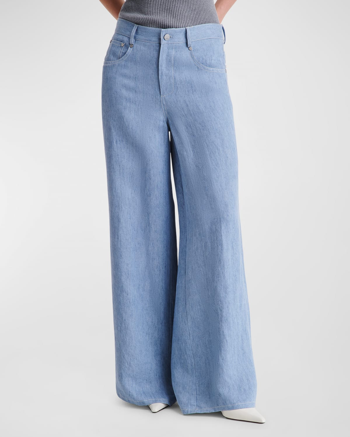 Tiny Dancer Wide-Leg Denim Jeans | Neiman Marcus