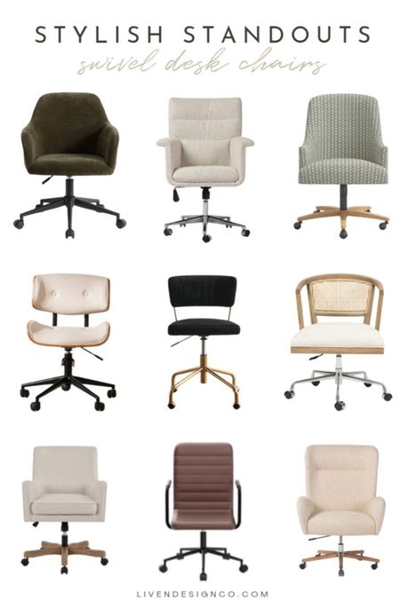 Desk chair. Office chair. Home office. Swivel desk chair. 

#LTKSeasonal #LTKhome #LTKstyletip