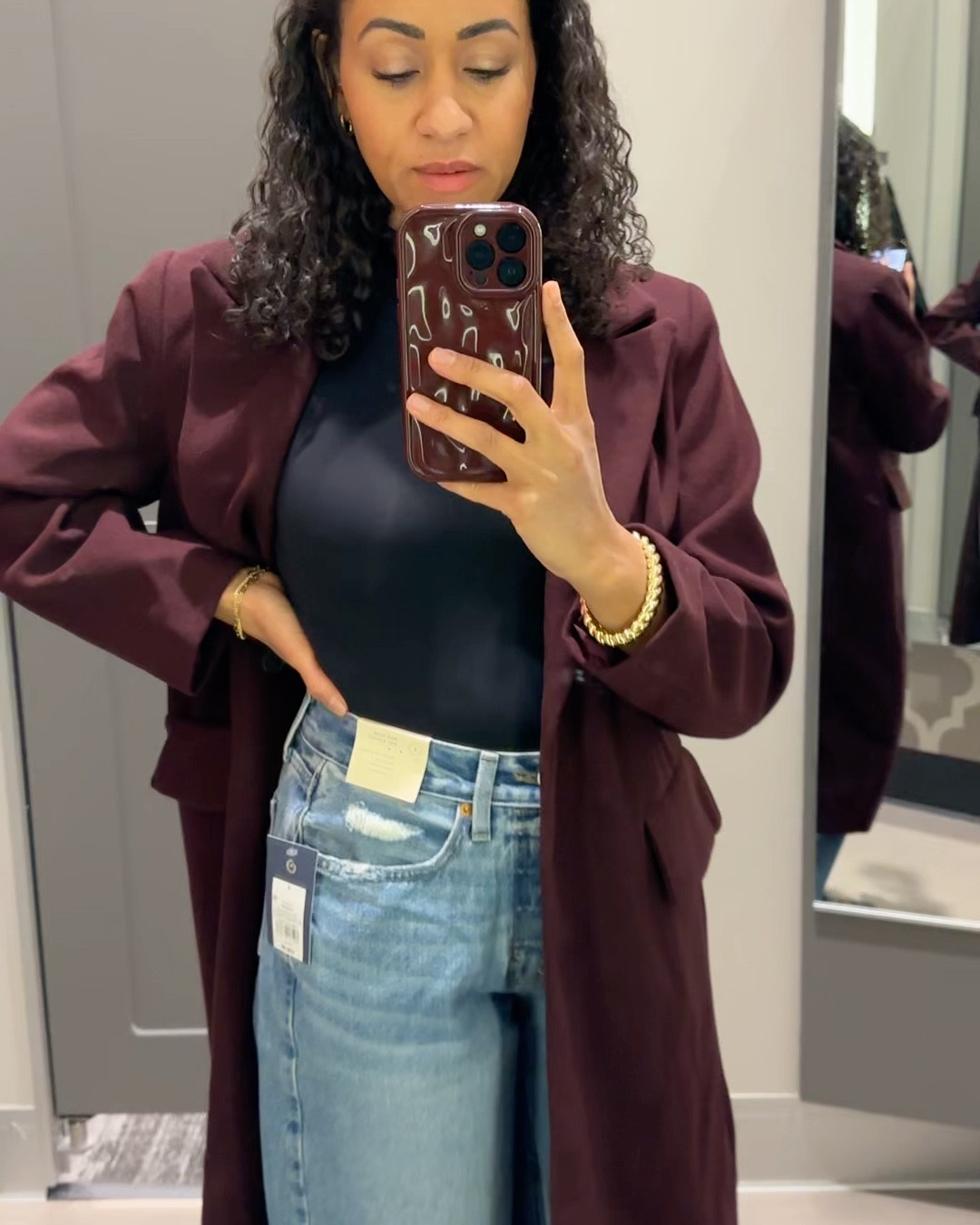 Long burgundy coat for fall and winter. I have been looking for a wool coat for a while and Abercrombie has some gorgeous ones, but this one from Target was similar at less than half the price. Had to get it! 

#LTKGiftGuide #LTKSeasonal #LTKSaleAlert