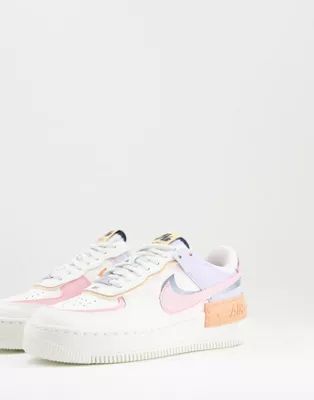 Nike Air Force 1 Shadow sneakers in sail/pink glaze | ASOS (Global)