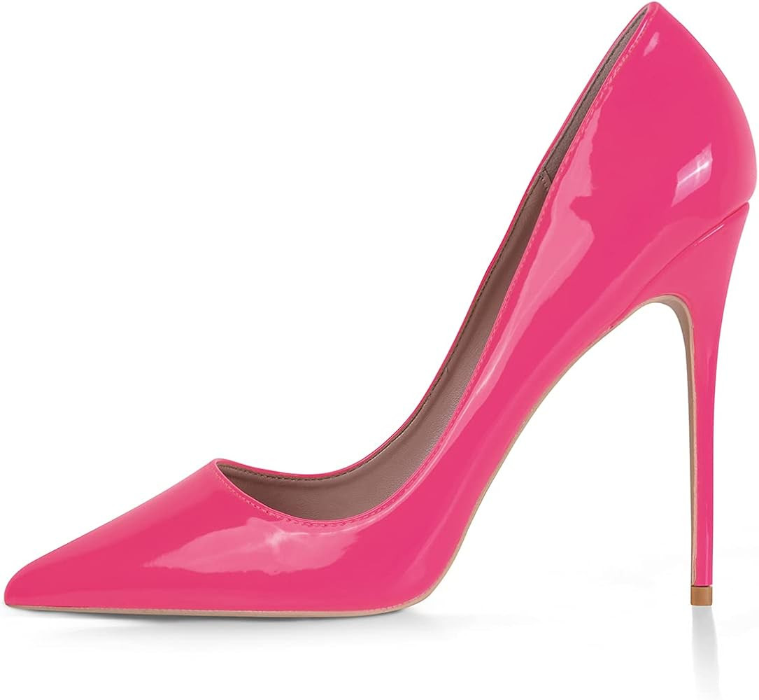 Elisabet Tang Women Pumps, Pointed Toe High Heel 4.7 inch/12cm Party Stiletto Heels Shoes | Amazon (US)