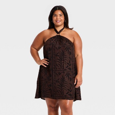 Women's Mini Dress - A New Day™ Brown 3X | Target