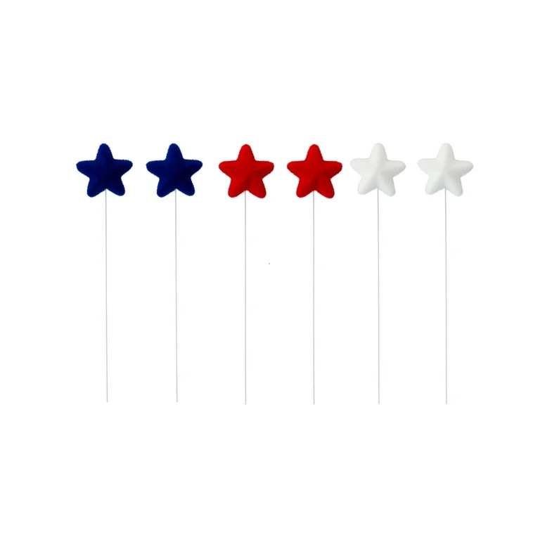 Selecciones Decorativas de Estrellas Patrióticas Agrupadas, Rojo/blanco/azul, 11,5", 6 Unidades,... | Walmart (US)