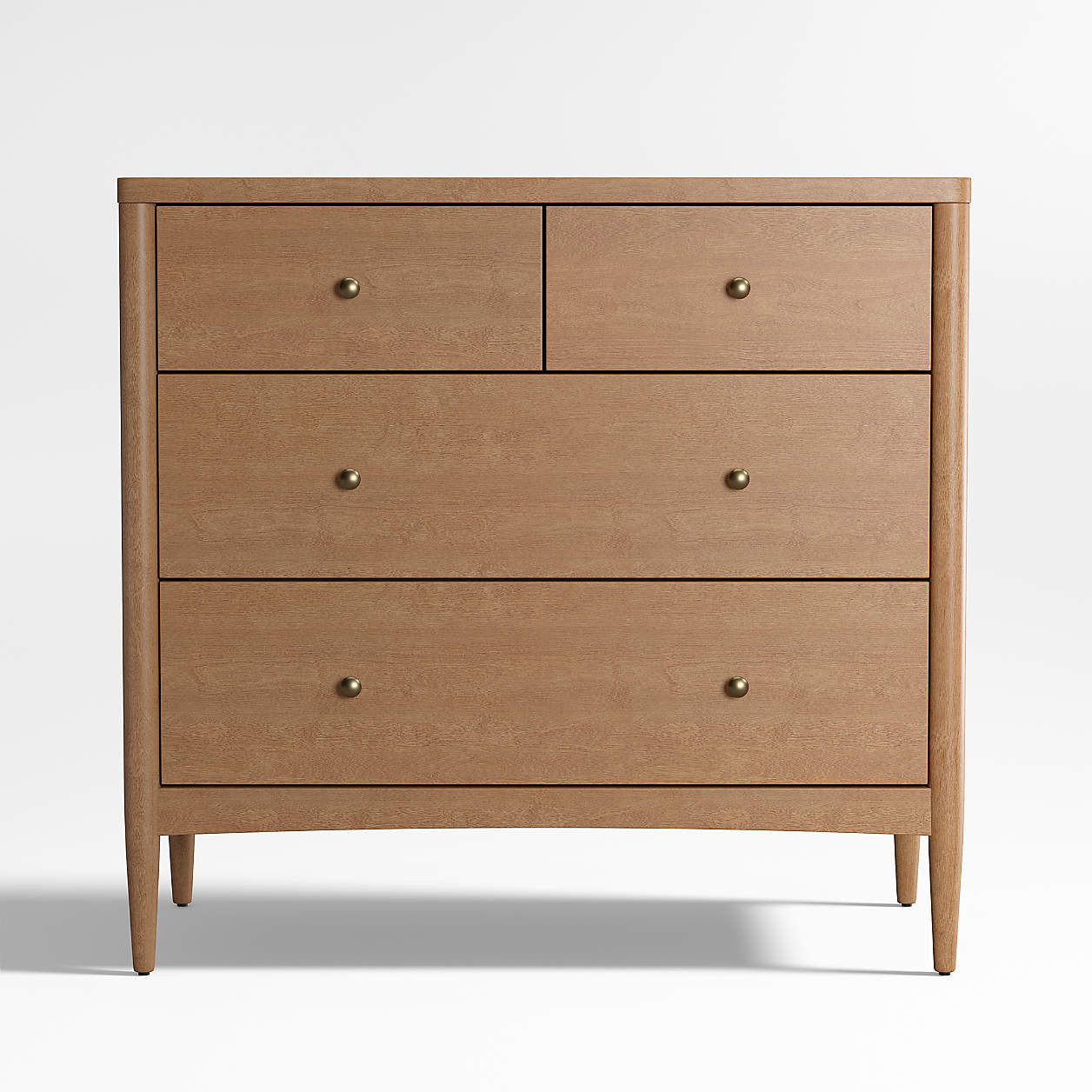 Hampshire 36" Natural Brown Wood 4-Drawer Kids Dresser + Reviews | Crate & Kids | Crate & Barrel