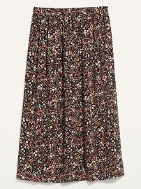High-Waisted Floral-Print Midi Swing Skirt for Women | Old Navy (US)