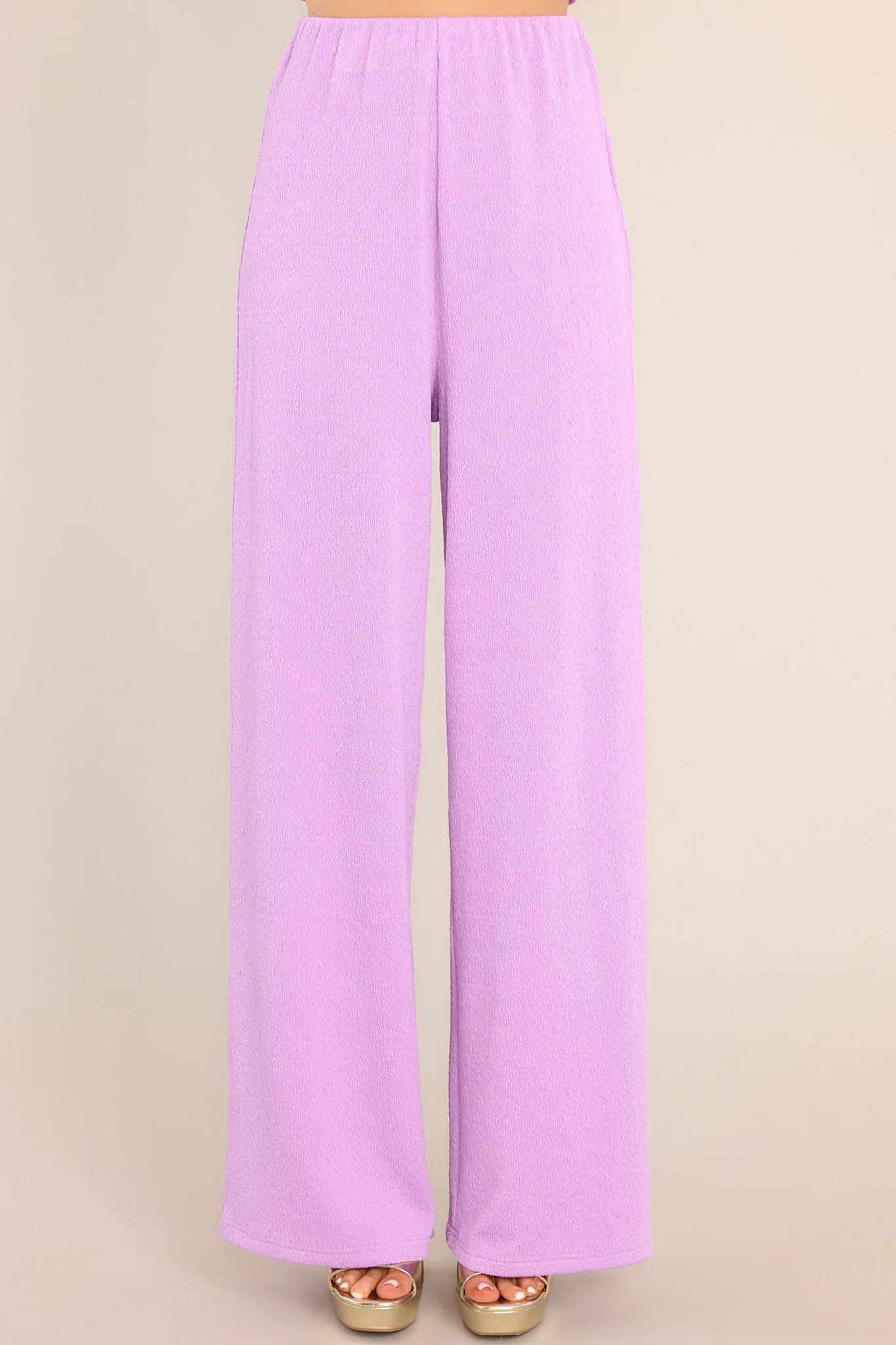 MINKPINK Unity Ring Textured Lilac Pants | Red Dress