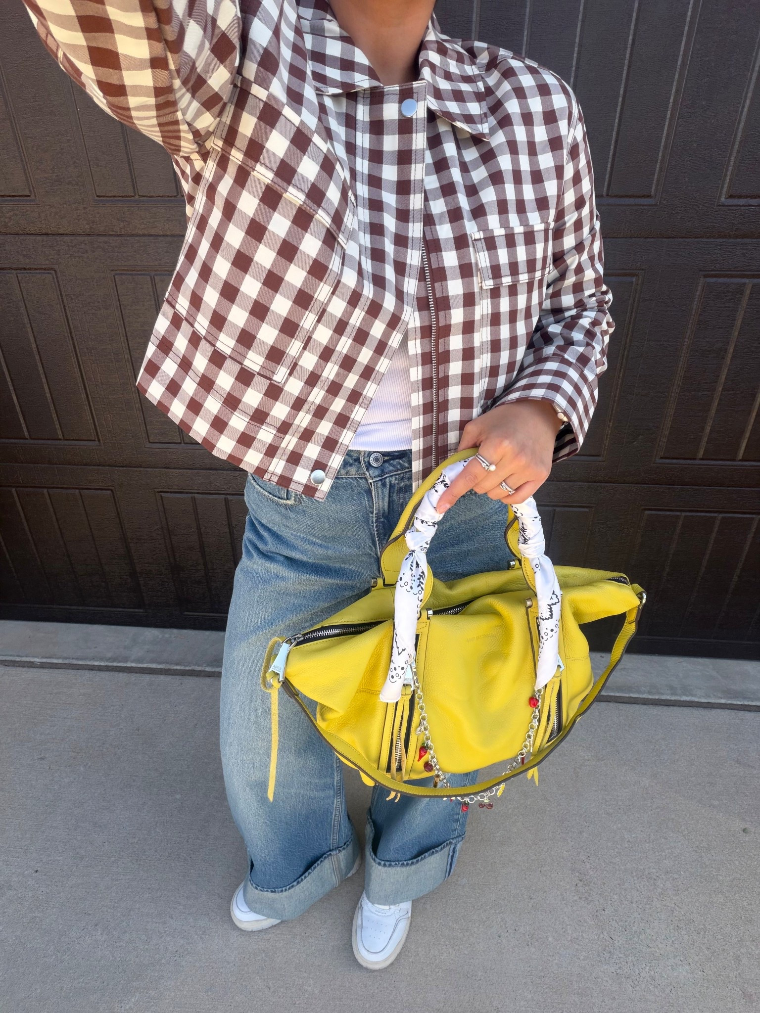 gingham print⭐️ — wearing jacket in size medium + jean in size 4/27s in curve love

#LTKootd #LTKPetite #LTKSeasonal