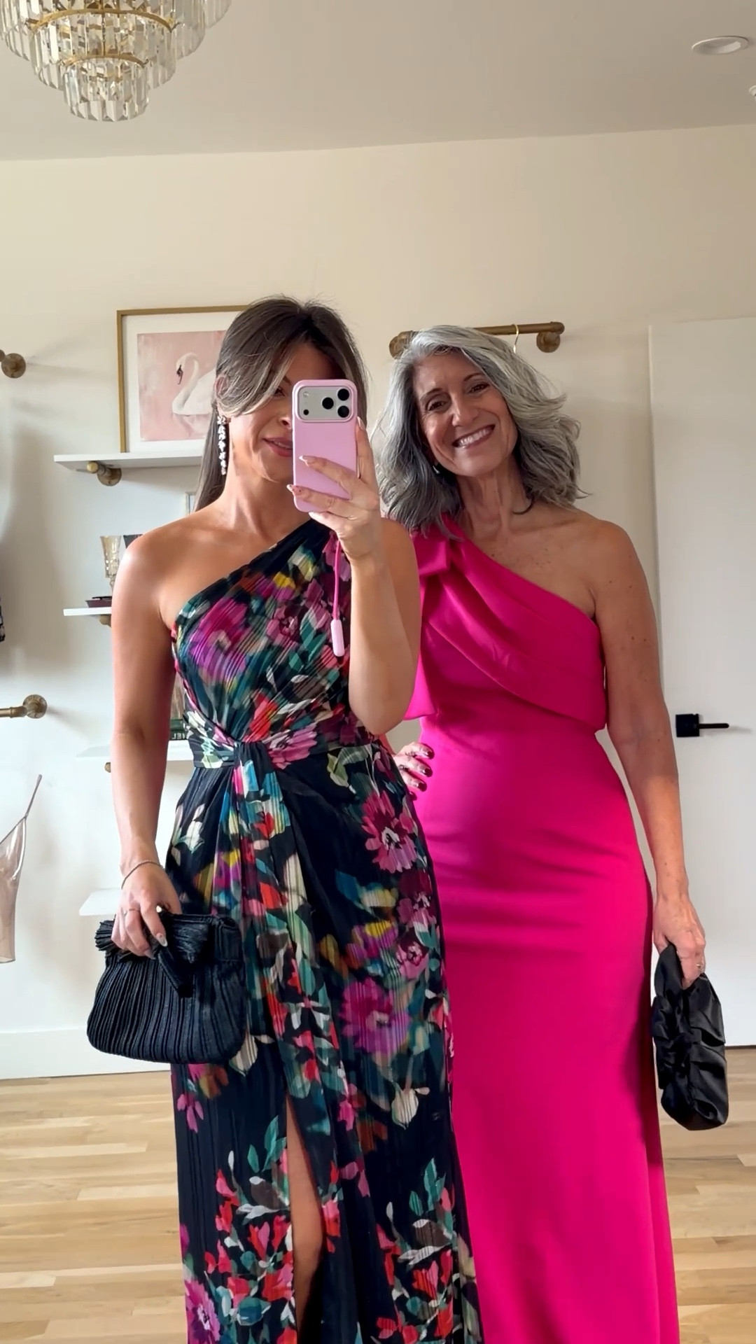 Mom and me wedding guest and formal event dresses black floral and pink one shoulder dresses 

Vici code: emerson30
Electric picks code: emerson20

Wearing my usual small/2
Mom wears a medium/6

Wedding guest
Formal event
Black tie
Floral
Satin
One shoulder
Mother of the bride
Special occasion 

#LTKWedding #LTKootd #LTKSeasonal