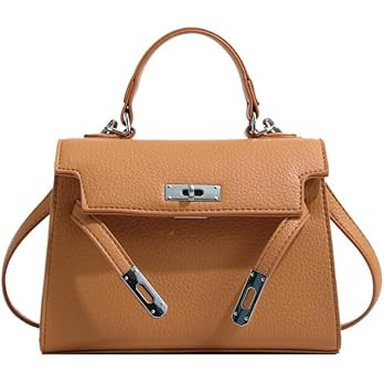 Bag Women's Kelly Bag High-end Light Luxury Niche Soft Leather Crossbody Bag Underarm Bag-Orange | Amazon (US)