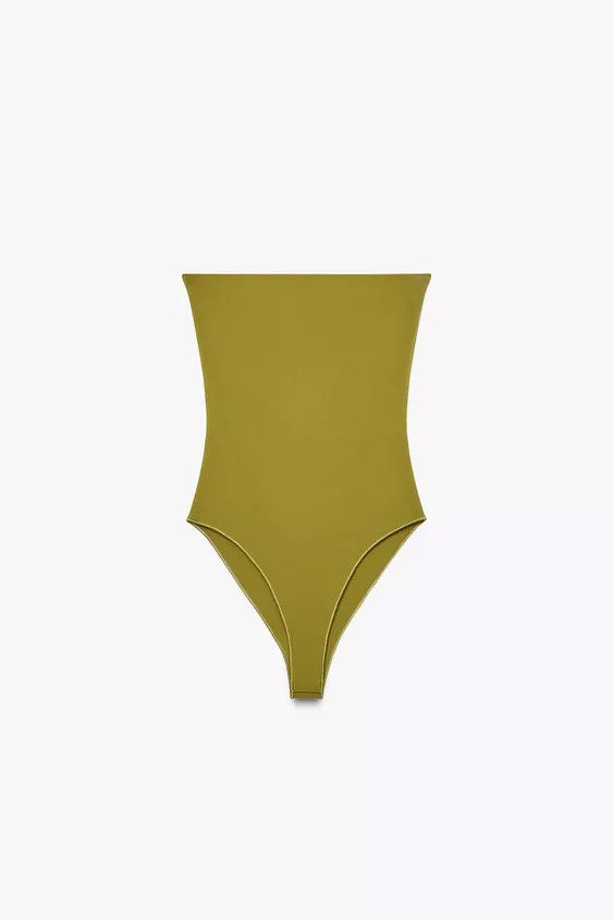 STRETCH BANDEAU BODYSUIT | Zara US