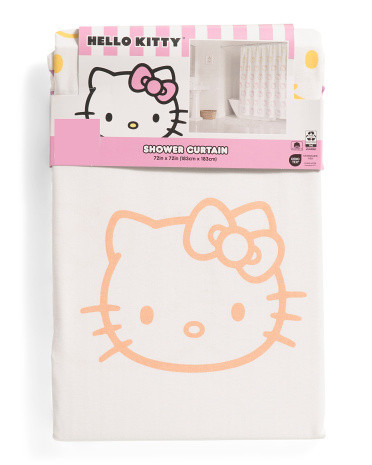 72X72 Hello Kitty Sunrise Ombre Shower Curtain, Cotton | TJ Maxx