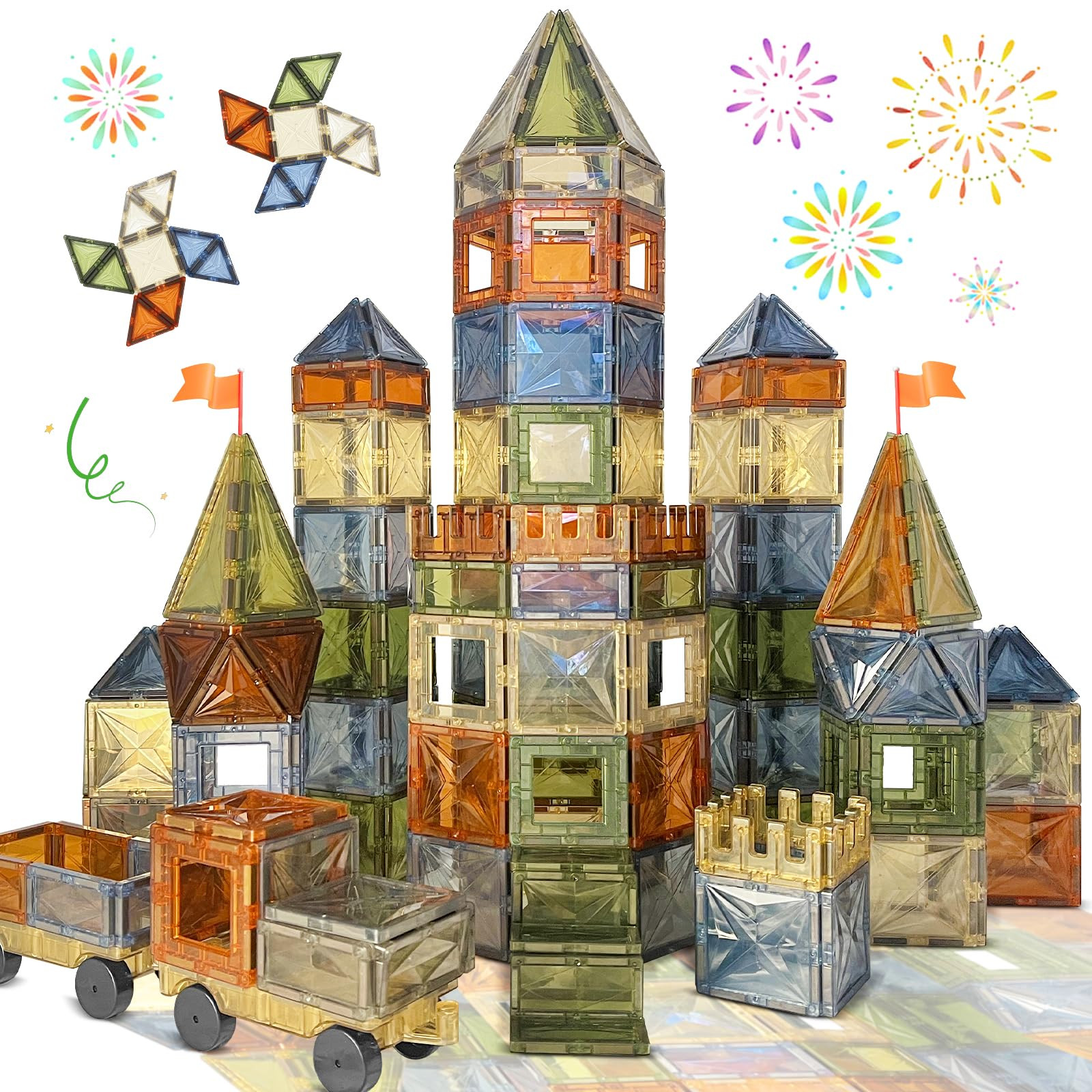 100PCS Magnetic Tiles Montessori Toys Magnetic Blocks Kids Games STEM Classroom Educational Learn... | Amazon (US)