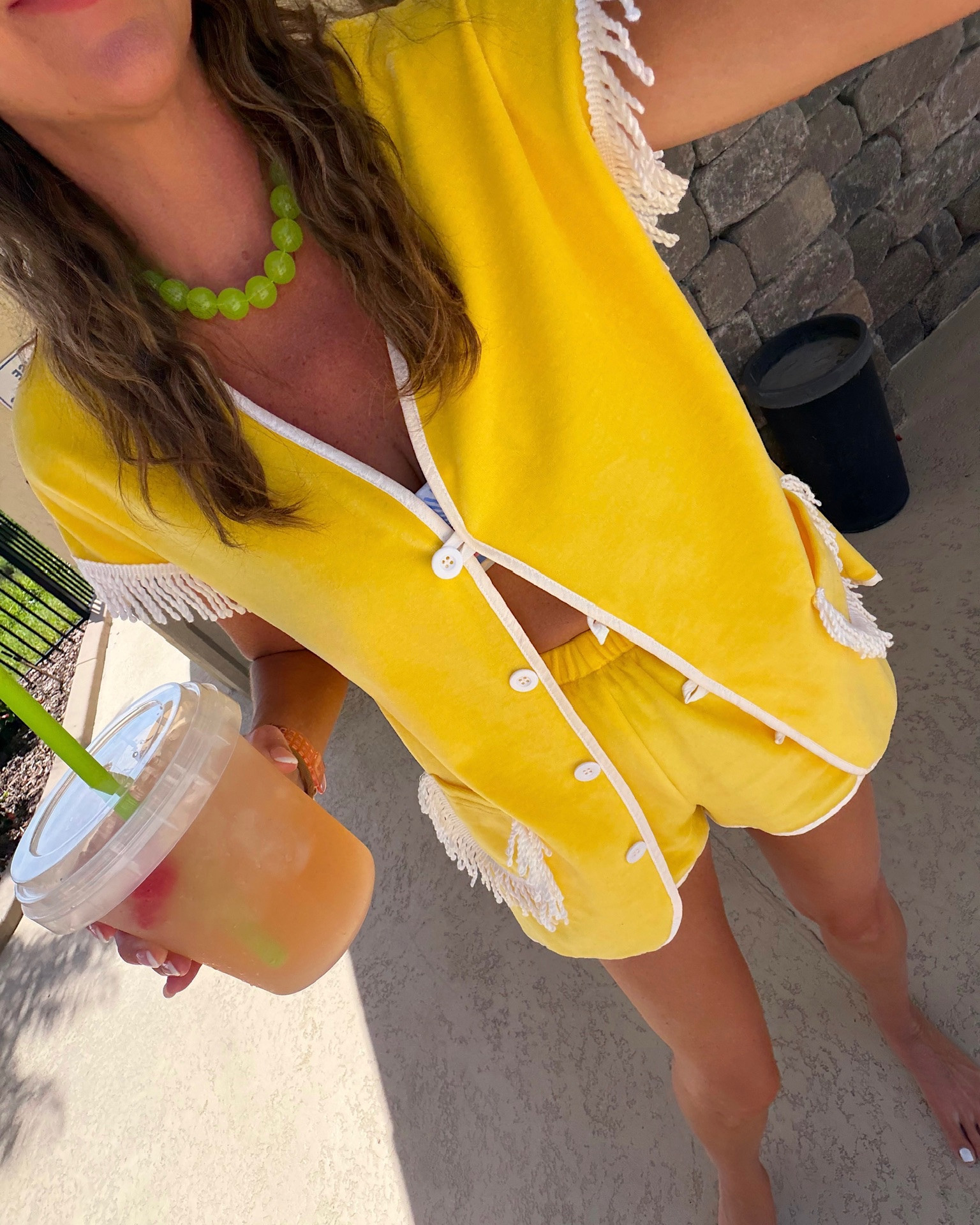 Beach vacation ootd! In a small set, necklace and accessories - fits tts.

#LTKSwim #LTKSeasonal #LTKootd