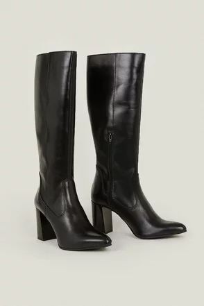 Leather Knee High Boot | Oasis UK & IE