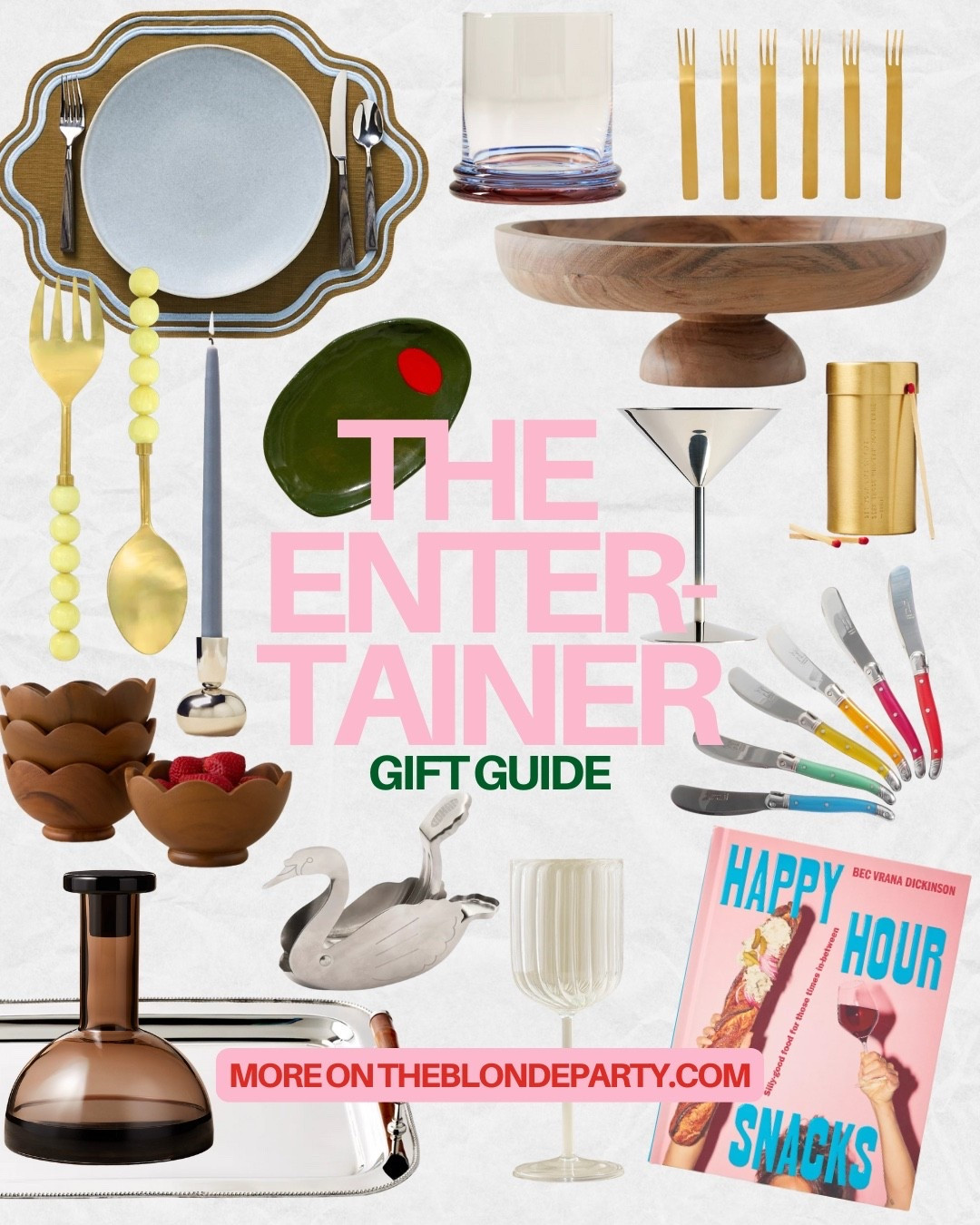 If her calendar is filled with dinner parties, game nights, and impromptu wine hours, this one’s for that friend — the hostess who always makes it look effortless.

Our Gifts for the Entertainer guide is full of thoughtful, chic finds that elevate every gathering — from modern tableware and luxe glassware to playful games and statement home décor.

Whether you’re shopping for the friend who color-codes her cheese boards or the one who owns way too many candles (and somehow still needs more), these gifts for the hostess will help her celebrate in style.

Explore the full guide to find the best gifts for entertainers, home décor lovers, and party planners alike.

#LTKGiftGuide