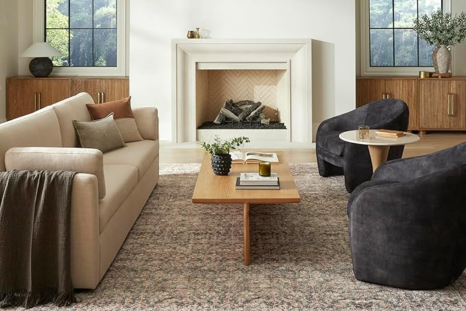 Livabliss x Galey Alix Collins Avenue III Vintage Damask Area Rug, 7'9" x 10' (8' x 10'), Rust/Br... | Amazon (US)