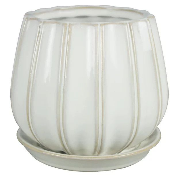 Trendspot Contour 6 in. Dia. Ceramic Planter White | Walmart (US)