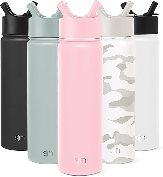 Simple Modern Water Bottle with Straw Lid Vacuum Insulated Stainless Steel Metal Thermos Bottles ... | Amazon (US)