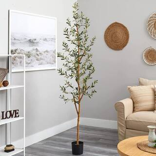 82  in. Green Artificial Olive Silk Trees | The Home Depot