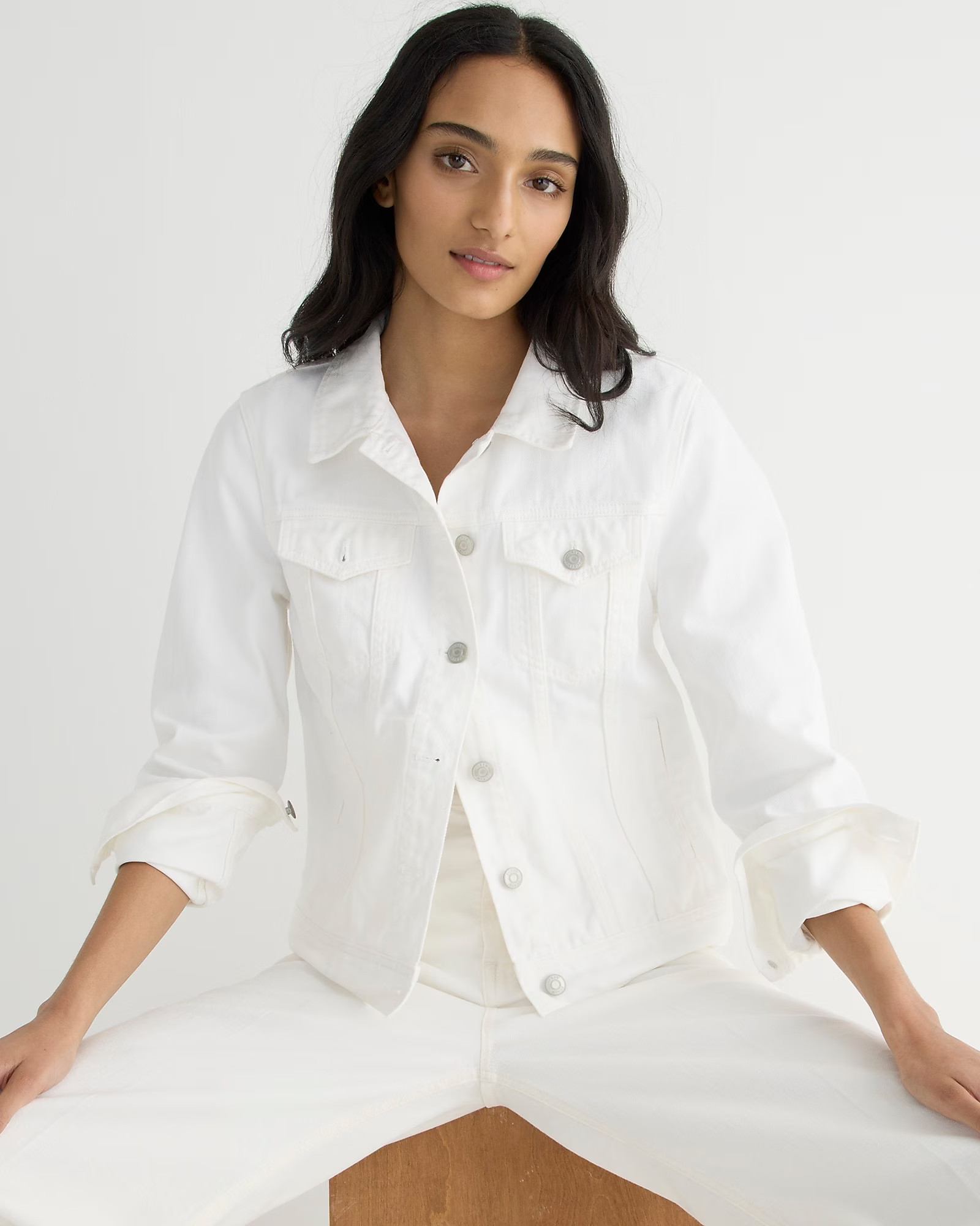 Classic denim jacket in white | J. Crew US