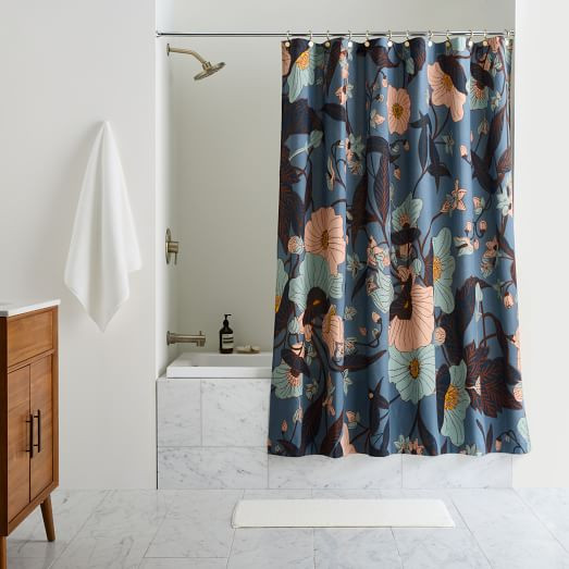 Poppy Floral Shower Curtain | West Elm (US)