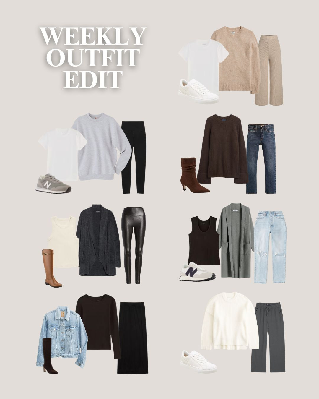 Weekly outfit inspo! Year round capsule wardrobe!