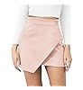 Mini Skirt for Women Elastic High Waist Bodycon Wrap Skirt Silky Smooth Stretchy Suede Skirt | Amazon (US)