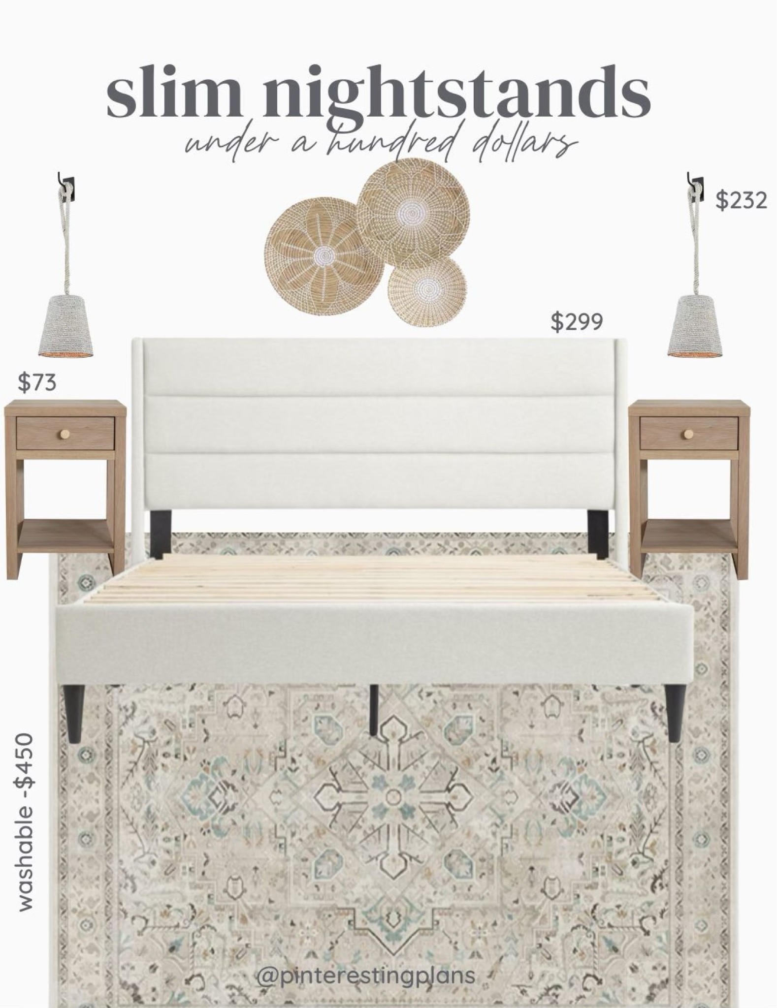 Slim nightstand option for a smaller bedroom from amazon!  

#LTKunder100 #LTKstyletip #LTKhome