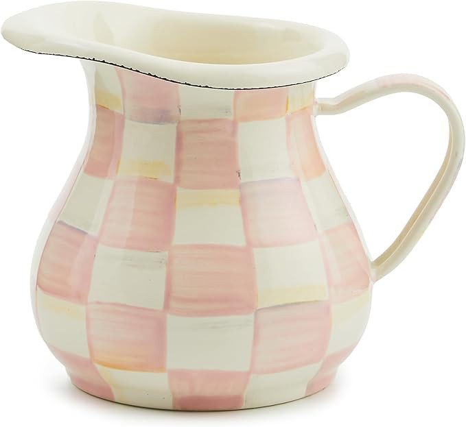 MACKENZIE-CHILDS Enamel Creamer, Creamer Dispenser with Pour Spout, Kitchen Enamelware, Pink-and-... | Amazon (US)